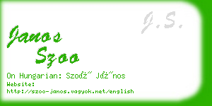 janos szoo business card